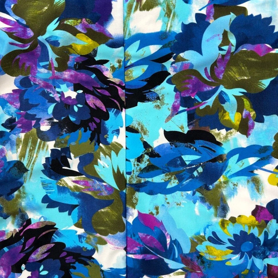 Traje de baño Catalina azul púrpura estampado tropical floral de una pieza talla 2X Foto 4 de 4