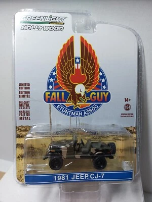 Greenlight 1/64 🇨🇵 1981 jeep CJ-7 L'homme qui tombe à pic 1982 "fall guy - Photo 1/4