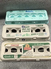 (5) Count empty egg cartons Preowned Condition