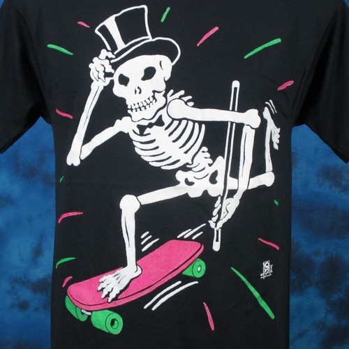 vintage 80s SKATEBOARD SKELETON TUX 