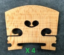 Four 4 3/4 Size Violin Bridges Unfit Uncut High Quality Low Cost 