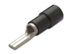 BM 00650 Insulated Pin Lug Size 25mm2/4 AWG , 15mm Stud, Black, 100 Pc's Per Pkt