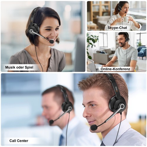 Wantek USB Headset with Microphone 3.5mm/USB/Type-C Jack 3-in-1 for PC,Laptop - Picture 3 of 6