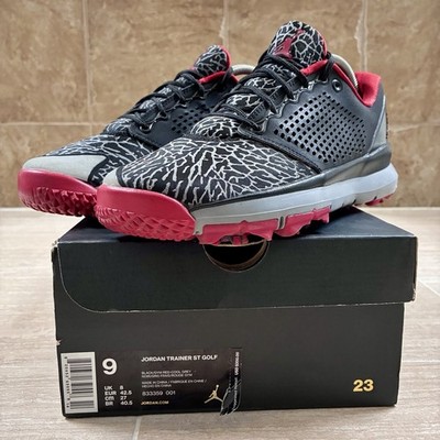 Men's Size 9 Nike Air Jordan Trainer ST 'Bred' Golf Shoes RARE