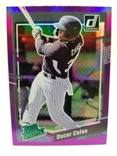 2023 Panini Donruss Oscar Colas #66 Rated Rookie Purple Holo Chicago White Sox