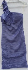 romeo juliet couture dress large light purple one shoulder stretch formal nwt