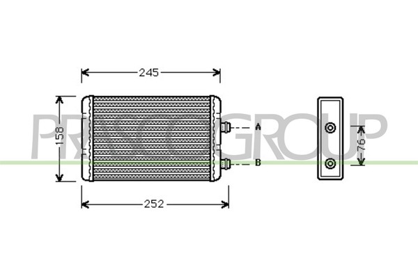 Prasco WäRmetauscher Innenraumheizung FüR Fiat Punto 1.2 60 Lancia Musa Ypsilon-image