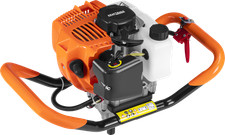 Benzin Erdbohrer 52ccm 4,9kW Erdlochbohrer Pfahlbohrer Zaun Fundament Boden