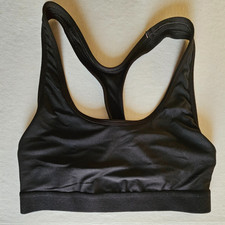 Hanes Racerback Sports Bra Black Size Large Women's