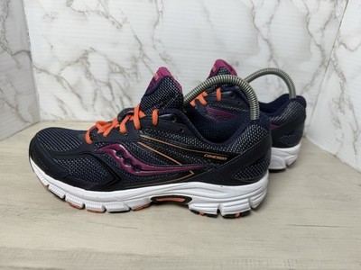 Saucony Cohesion S15262-34 Shoes Sneakers Women's Size 9 Black Blue Lace-Up