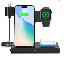 3-in-1 Magnetic Wireless Charging Station Foldable 18W Fast Charging Pad