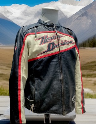Harley-Davidson Women DASH Leather Jacket XL Vintage Racing 97102