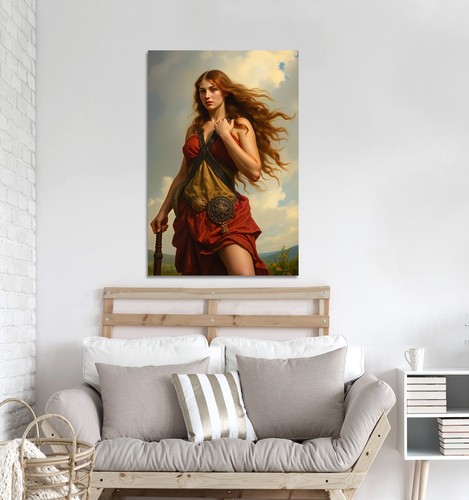 Boudica Willliam Waterhouse inspired mounted canvas ready to hang - Picture 6 of 7