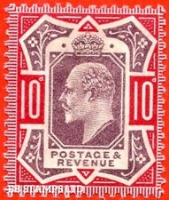 SG. 254 variety M42 (UNLISTED). 10d Slate Purple & Deep Carmine A fine m B90494