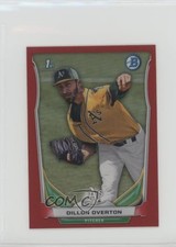 2014 Bowman Chrome Minis Red Refractor 3/5 Dillon Overton #37 3i3