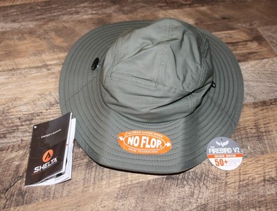 Shelta Firebird V-2 Performance Sun Hat-Dirty Olive-No Flop Brim-Sports-M/L-New