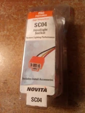 Novita SC04Headlight Socket High Temperature  9''inch/14 AWG Wire