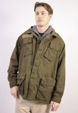 Vintage 1970s Italian Army field jacket olive khaki military no elastic