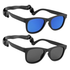 2-Pack UV400 Toddler Polarized Sunglasses with Adjustable Strap - Kids' Eye Prot