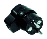 Bachmann Winkelstecker Vollgummi IP44 Rechtwinklig Schwarz Schraubklemme 919.171