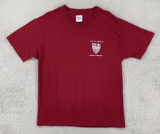 Vtg Hanes Beefy-T L Maroon Red Single Stitch Shirt USA Made City Of Santa Fe NM