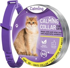Calming Cat Collar Natural Anxiety Relief Adjustable 60 Day Pheromone Collar