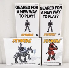 NEW STIKFAS  3 NEW 1 Parts Action Figures Knight on Stallion Samurai Alpha Male