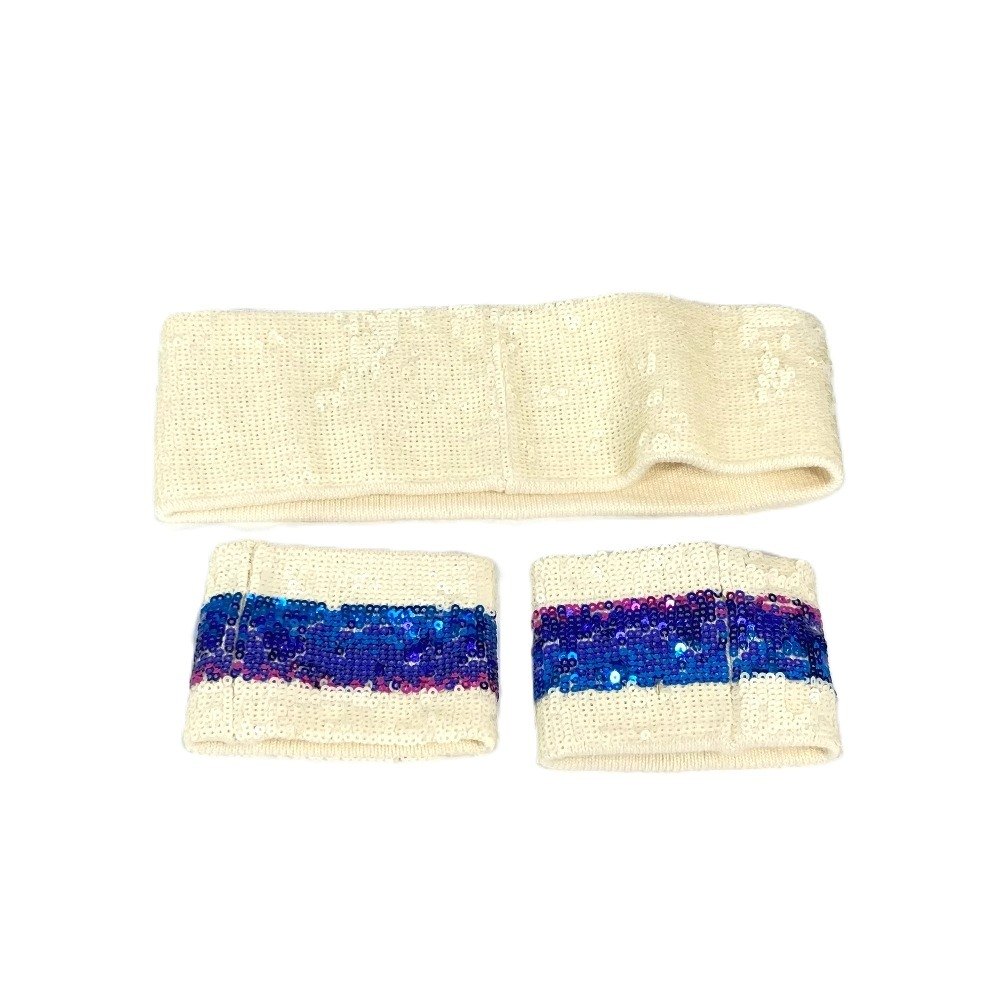 GUCCI Sequin Logo GG Headband & Wristband 3piece set  display picture 3