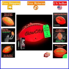 Glow in The Dark Football Size 6 for Teens & Adults, Rubber, Impact-Activated