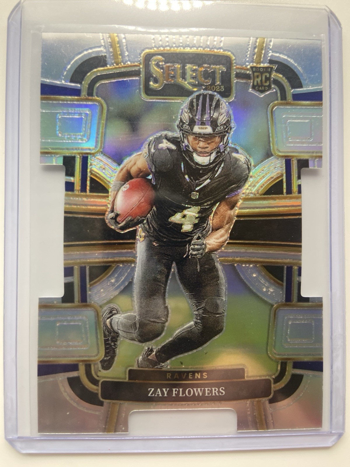 2023 Panini Select - Concourse Zay Flowers #8 Silver Prizm Die-Cut (RC)