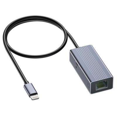 Lightning zu RJ45 Ethernet LAN Netzwerkadapter für iPhone [Apple MFi