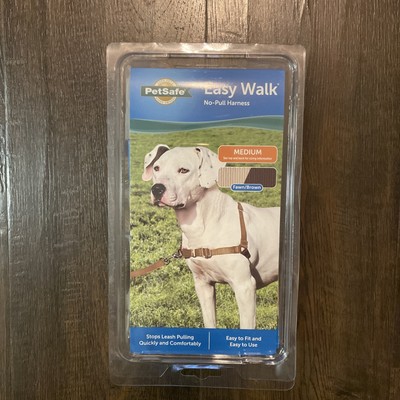New PetSafe Deluxe Easy Walk No-Pull Tan/Brown Medium Harness - Factory Sealed