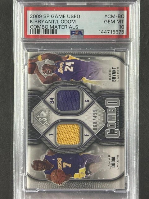 2009-10 SP Game Used Combo Dual Jersey KOBE BRYANT/LAMAR ODOM CM-BO PSA 10 Laker