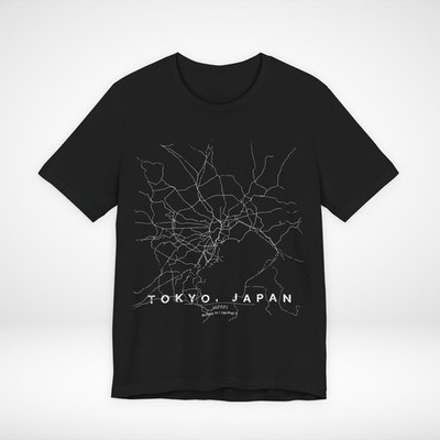 Tokyo Japan Train Map T-Shirt Minimalist Rail Network Graphic Tee Streetwear