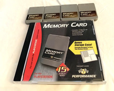 Playstation Performance Brand Memory Cards P-102E 4-Pack With Case Work Perfect