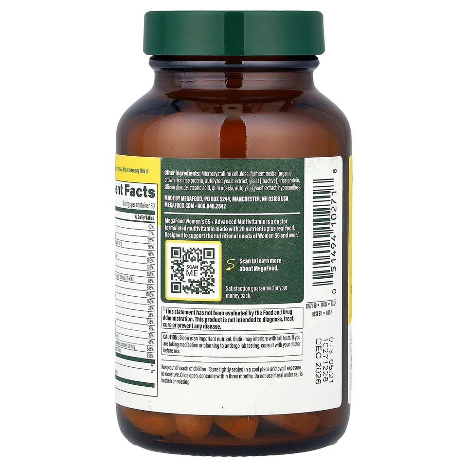 Women's 55+ Advanced Multivitamin, 60 Tablets - Image 3 of 3