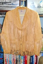  Vintage Women's Nudelman Brothers Sport Togs Doeskin Fringed Jacket Portland 