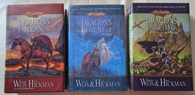 Dragonlance War of Souls Trilogy Hardback of Fallen Sun Lost Star Vanished Moon