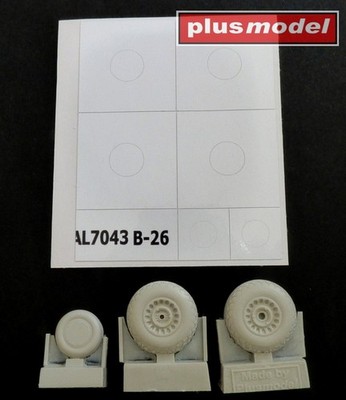 (X) Plus Model AL7043 - 1/72 B-26 Marauder early wheels diamond tread - Neu