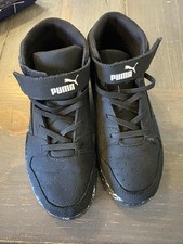 Puma Rebound Layup high top sneakers Size 3c Youth Black White