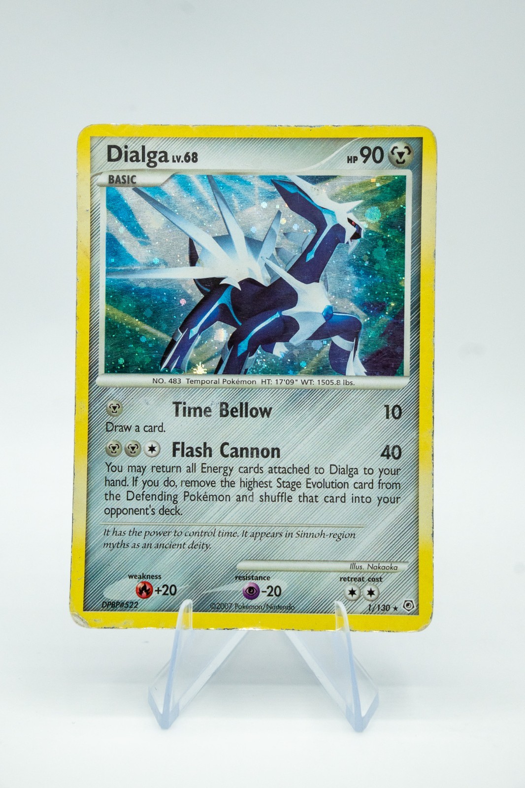 Dialga Holo Pokémon Diamond & Pearl Base Set #1 2007 Moderate Play See Photos