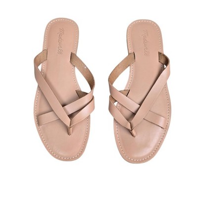 Madewell Womens Ashen Sand Boardwalk Strappy Leather Sandals Shoe Size 8