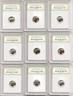 1974-1987 Old Roosevelt Dime Nice Uncirculated US Slabbed 9 Coin Collection Lot
