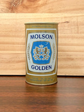 VINTAGE Molson Golden beer can!! Straight Steel! Beauty!