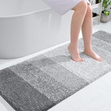 Bathroom Runner Rugs 59x24, Extra Soft Absorbent 59" x 24" Light Grey
