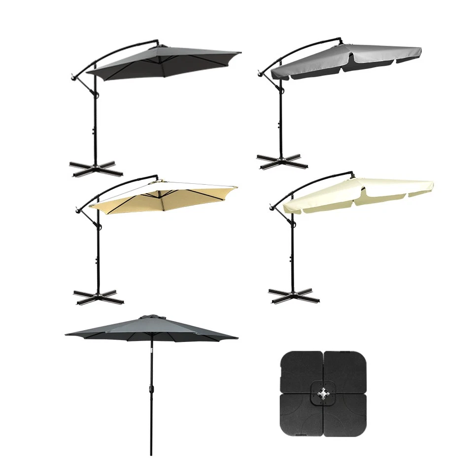 Mountview 3m Outdoor Umbrella Cantilever Base Stand Garden Patio Beach Umbrellas