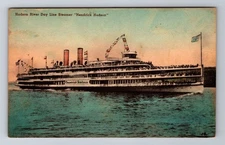 Hudson River Day Liner Steamer, Ship, Transportation, Vintage c1944 Postcard