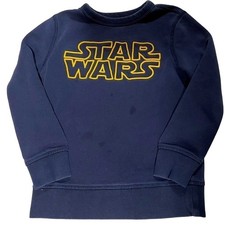 Gap Star Wars Navy Blue Cotton Classic Long Sleeve Sweatshirt Kid Sz Small 6-7