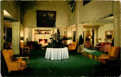 Hotel Claremont Lobby Berkeley California CA UNP Chrome Postcard XJ10