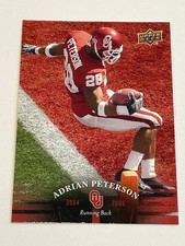 2011 Upper Deck University of Oklahoma Football #72 - Adrian Peterson - Sooners